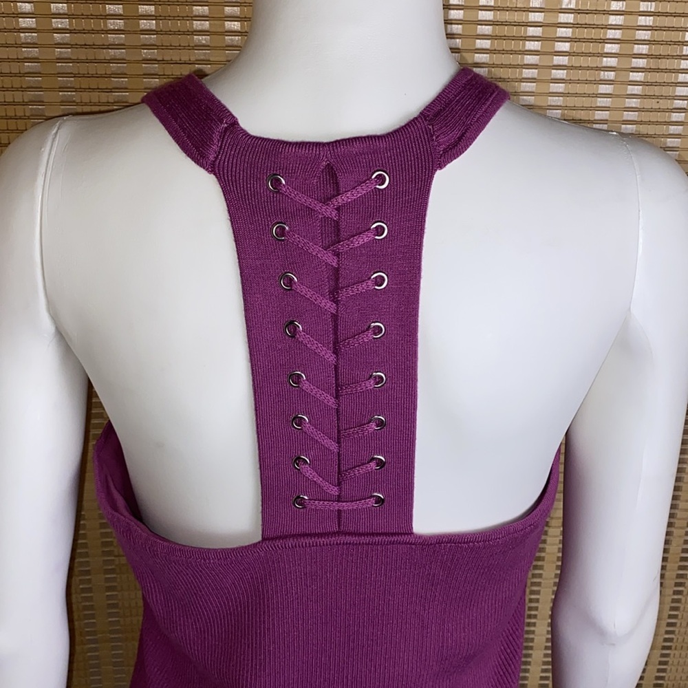 🔷7th Avenue Design Studio Knit Rib Razor Back Tank Top Size Large - Picture 4 of 5